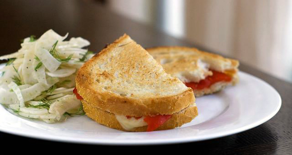 Cooking for Students Roasted Red Pepper Grilled Cheese